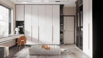 现代衣帽间3D模型下载